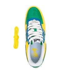 Baskets basses en cuir multicolores A Bathing Ape