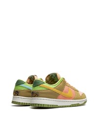 Baskets basses en cuir multicolores Nike