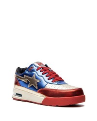 Baskets basses en cuir multicolores A Bathing Ape