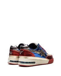 Baskets basses en cuir multicolores A Bathing Ape