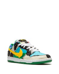 Baskets basses en cuir multicolores Nike