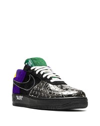 Baskets basses en cuir multicolores Nike