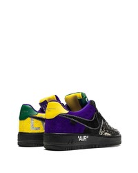 Baskets basses en cuir multicolores Nike