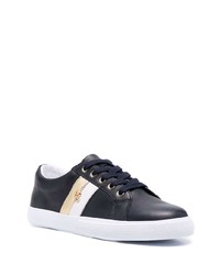 Baskets basses en cuir noir et doré Lauren Ralph Lauren