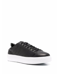 Baskets basses en cuir noires et blanches Karl Lagerfeld