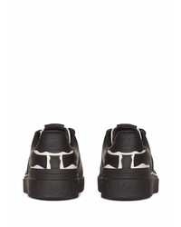 Baskets basses en cuir noires et blanches Balmain