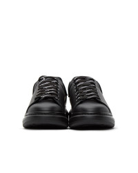 Baskets basses en cuir noires et blanches Alexander McQueen