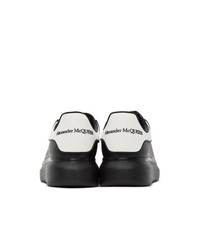 Baskets basses en cuir noires et blanches Alexander McQueen