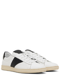 Baskets basses en cuir noires et blanches Rhude