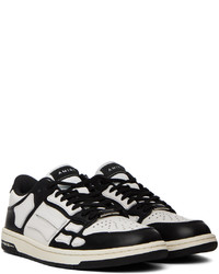 Baskets basses en cuir noires et blanches Amiri