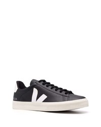 Baskets basses en cuir noires et blanches Veja