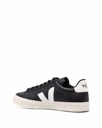 Baskets basses en cuir noires et blanches Veja