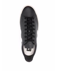 Baskets basses en cuir noires et blanches Veja