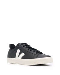 Baskets basses en cuir noires et blanches Veja