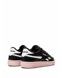 Baskets basses en cuir noires et blanches Reebok