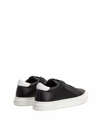 Baskets basses en cuir noires et blanches Giuseppe Zanotti