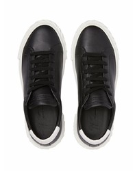 Baskets basses en cuir noires et blanches Giuseppe Zanotti