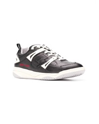 Baskets basses en cuir noires et blanches Damir Doma