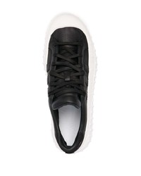 Baskets basses en cuir noires et blanches Y-3