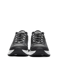 Baskets basses en cuir noires et blanches Balmain