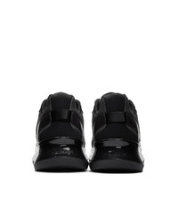 Baskets basses en cuir noires et blanches Balmain