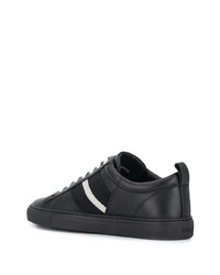 Baskets basses en cuir noires et blanches Bally