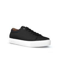 Baskets basses en cuir noires et blanches Swear