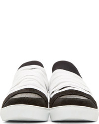 Baskets basses en cuir noires et blanches Kris Van Assche