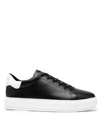 Baskets basses en cuir noires et blanches Kurt Geiger London