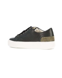 Baskets basses en cuir noires et blanches AGL