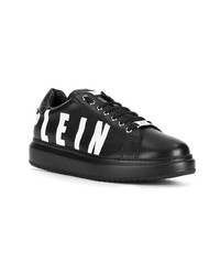 Baskets basses en cuir noires et blanches Philipp Plein