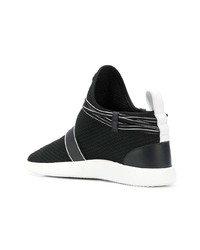 Baskets basses en cuir noires et blanches Giuseppe Zanotti Design