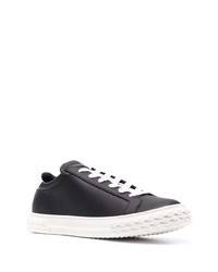 Baskets basses en cuir noires et blanches Giuseppe Zanotti