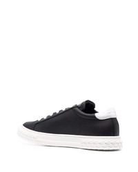 Baskets basses en cuir noires et blanches Giuseppe Zanotti