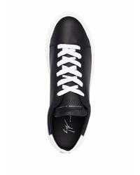 Baskets basses en cuir noires et blanches Giuseppe Zanotti