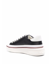 Baskets basses en cuir noires et blanches Bally