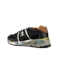 Baskets basses en cuir noires et blanches White Premiata