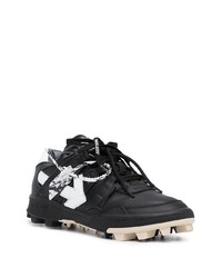 Baskets basses en cuir noires et blanches Off-White