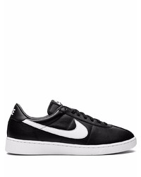 Baskets basses en cuir noires et blanches Nike