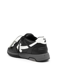 Baskets basses en cuir noires et blanches Off-White