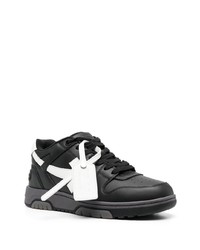 Baskets basses en cuir noires et blanches Off-White