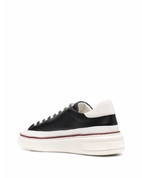 Baskets basses en cuir noires et blanches Bally