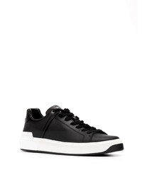 Baskets basses en cuir noires et blanches Balmain