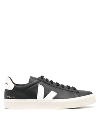 Baskets basses en cuir noires et blanches Veja