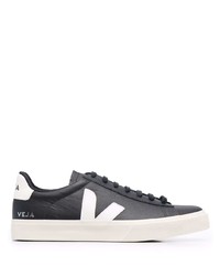 Baskets basses en cuir noires et blanches Veja