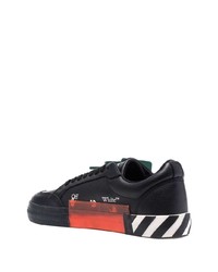 Baskets basses en cuir noires et blanches Off-White