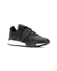 Baskets basses en cuir noires New Balance