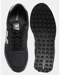 Baskets basses en cuir noires New Balance