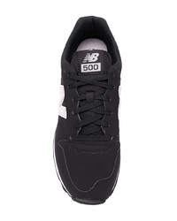 Baskets basses en cuir noires New Balance