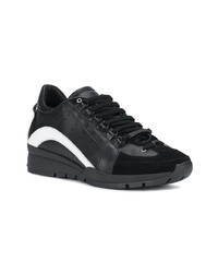 Baskets basses en cuir noires DSQUARED2